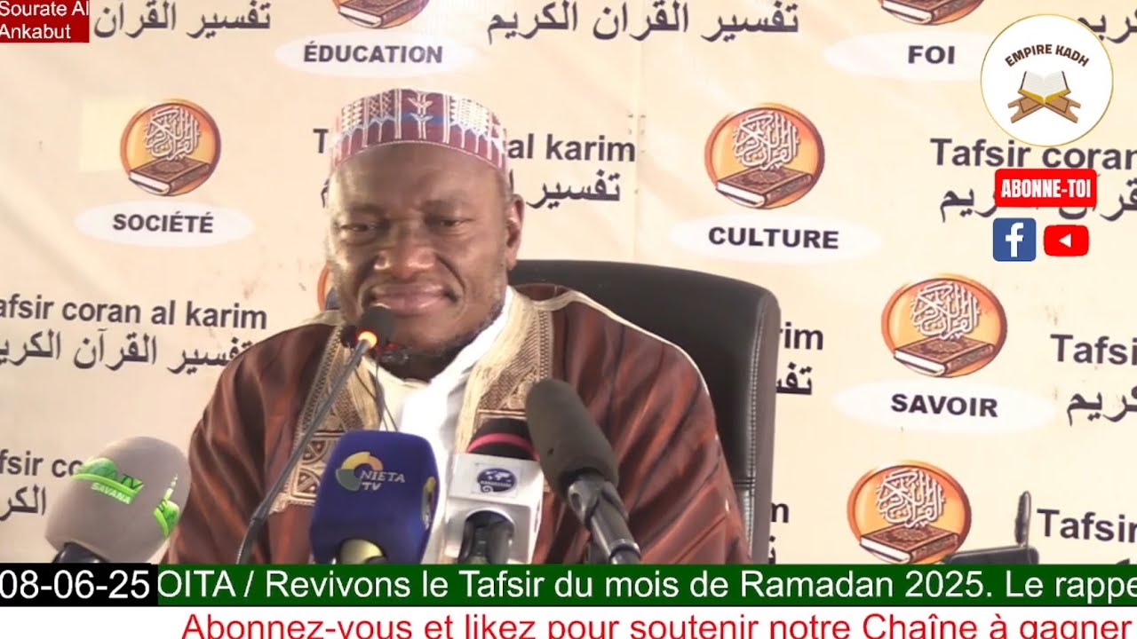 Imam Abdoulaye KOITA Tafsir de la Sourate Al-Ankabut : l'arraignée à partir du verset 63
