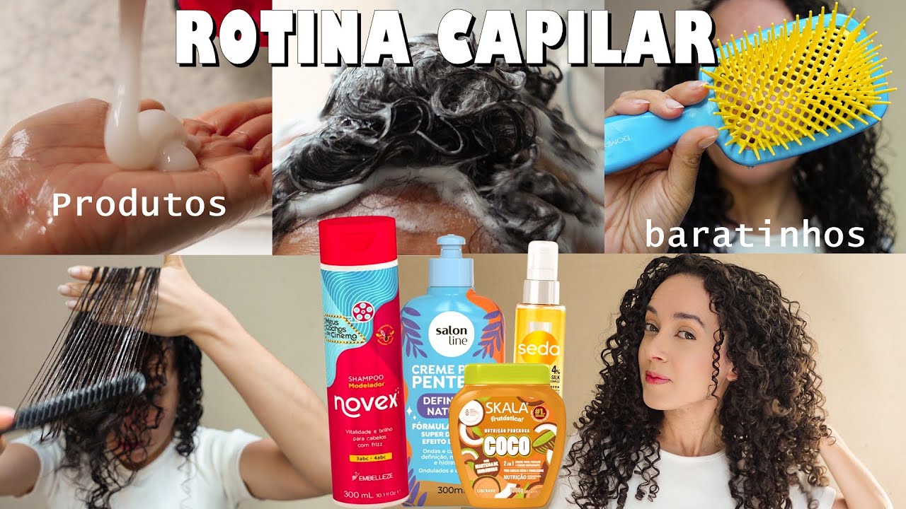 ROTINA CAPILAR CACHOS - USANDO PRODUTOS BARATINHOS  |  Oeslanhiny Nunes