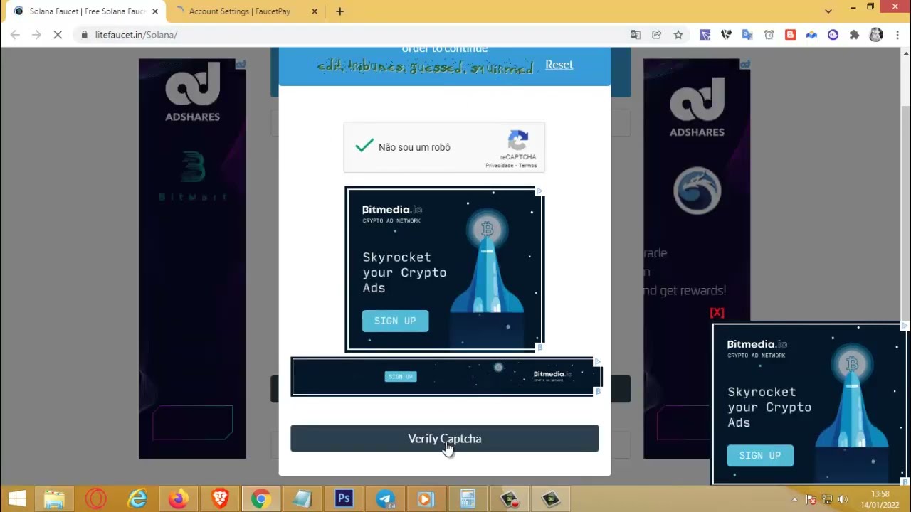 solana faucet earn every 1 min