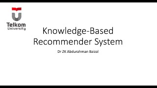 Knowledge-Based Recommender System Part #1