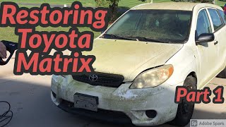 Rebuilding the Toyota Matrix  Intro, Washing, and Diagnosis  Part 1