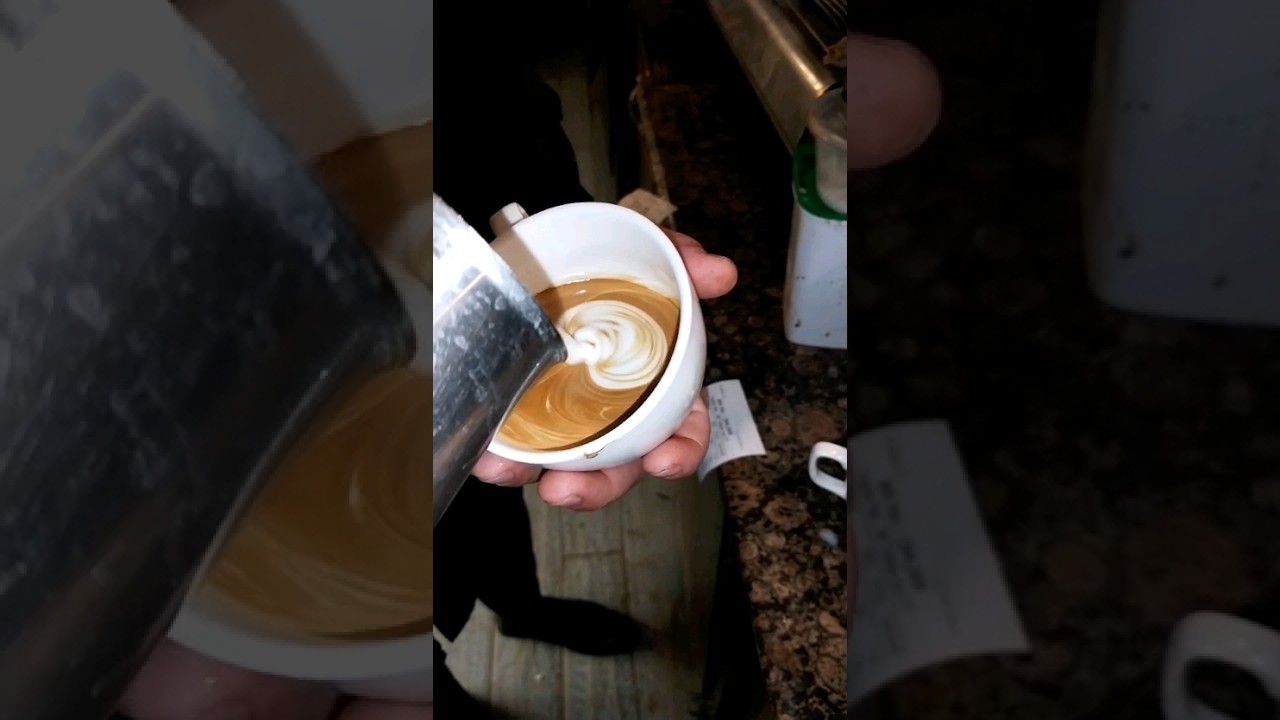 latte art swan |swanart| #coffee #barista #shorts #art #ytshorts #video