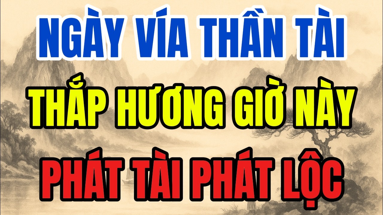 NGÀY VÍA THẦN TÀI - THẮP HƯƠNG GIỜ ĐẠI CÁT NÀY, TIỀN BẠC TỰ KÉO ĐẾN, NGỒI KHÔNG CŨNG GIÀU
