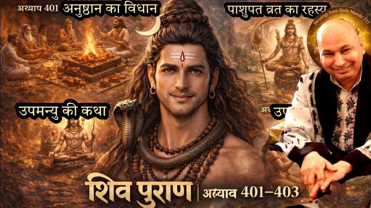 शिवपुराण अध्याय 401-404 जाने: अनुष्ठान का विधान,पाशुप्रतर्व्रत और उपमन्यु को भक्ति कैसे प्राप्त हुई?