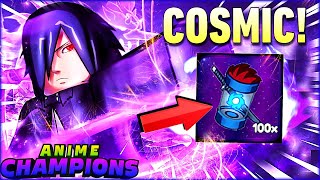 HATCH 100 COSMICS/DAY + MAX Luck Multipliers In Anime Champions Simulator! screenshot 4