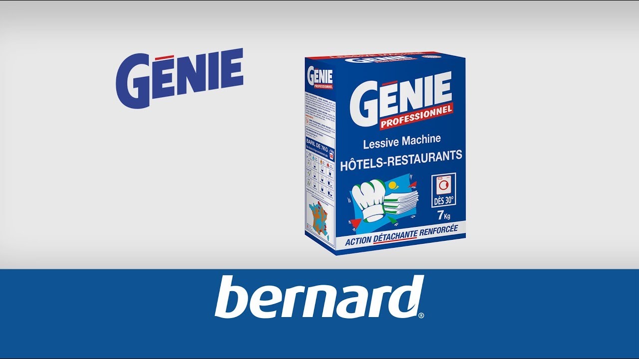 Lessive, détachant et adoucissant Génie professionnel - Bernard