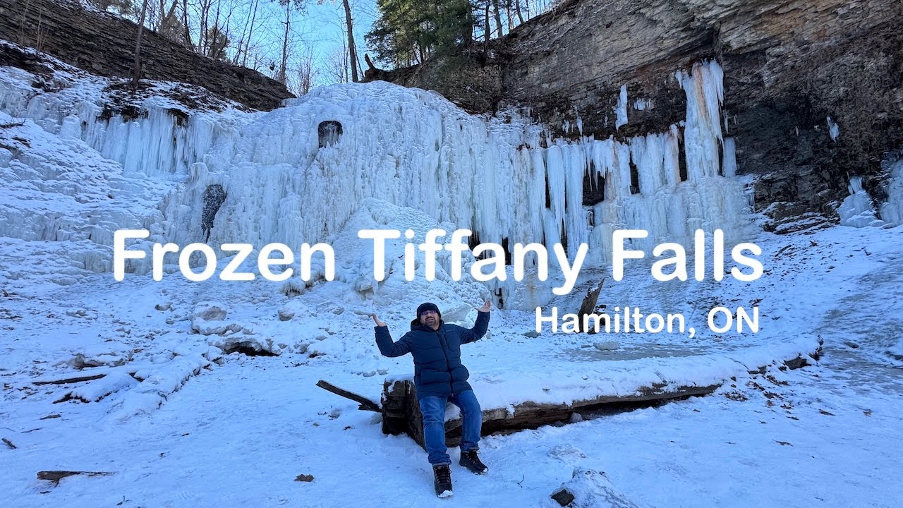 Tiffany Falls in Winter | Stunning Frozen Waterfall in Hamilton, Ontario 🇨🇦