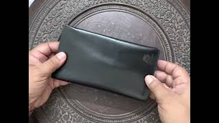 Long Bifold Wallet Money Bag Soft Leather Black Western Men's Wallet RFID Blocking Gifts For Men screenshot 1