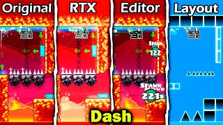 Dash: Original VS RTX VS Editor Mode VS Layout - Geometry Dash 2.2 screenshot 2