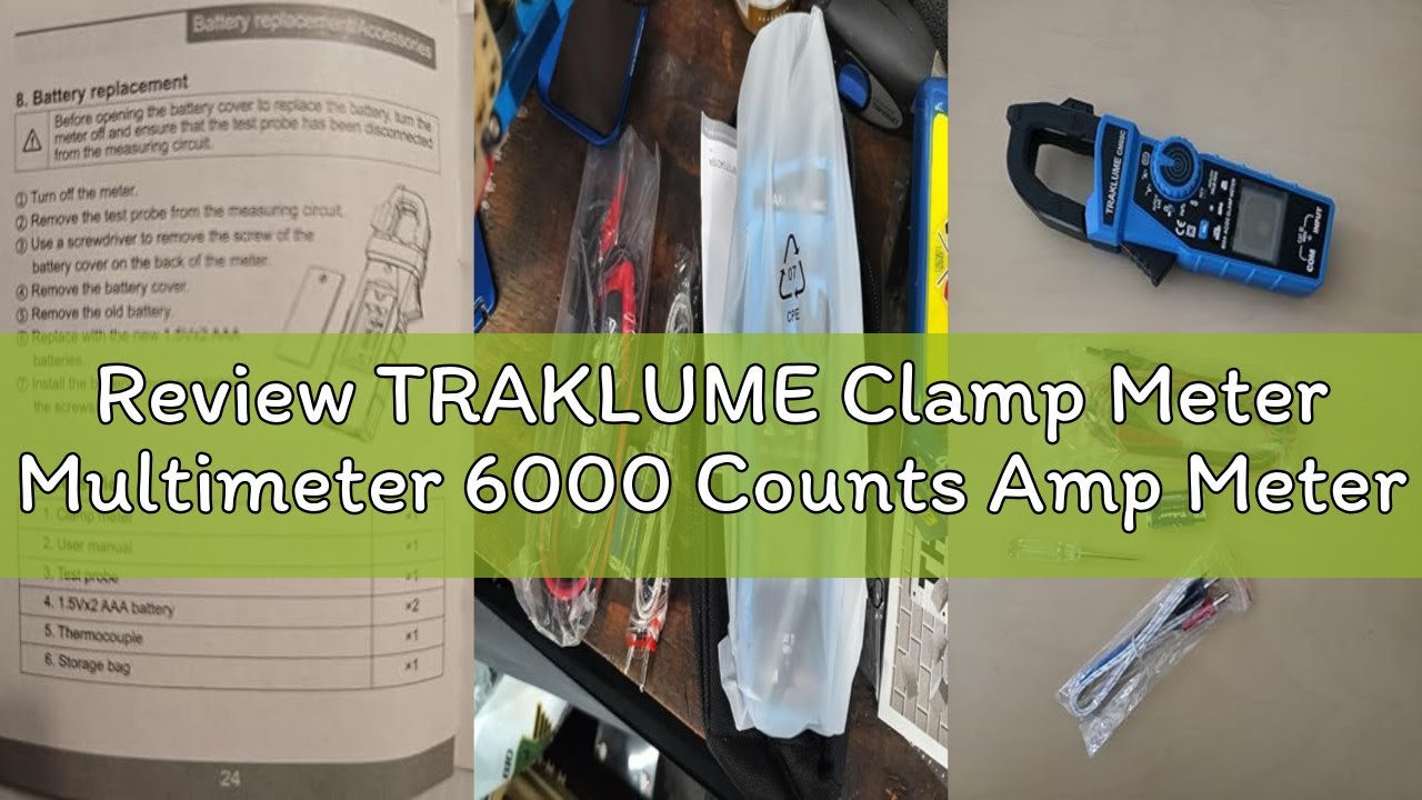Review TRAKLUME Clamp Meter Multimeter 6000 Counts Amp Meter Clamp AC/DC Current & Voltage Amp Clamp