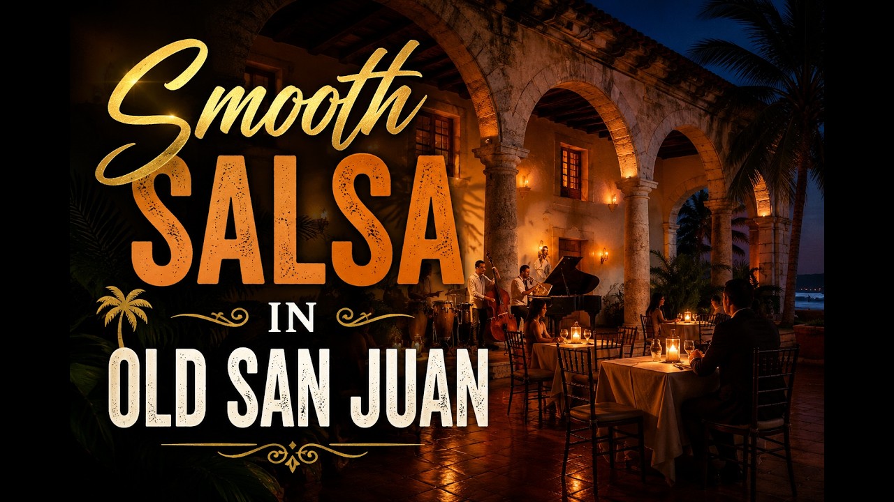 Smooth Salsa Ambience 🎷 Old San Juan Puerto Rico Night Vibes (1.5 Hours)