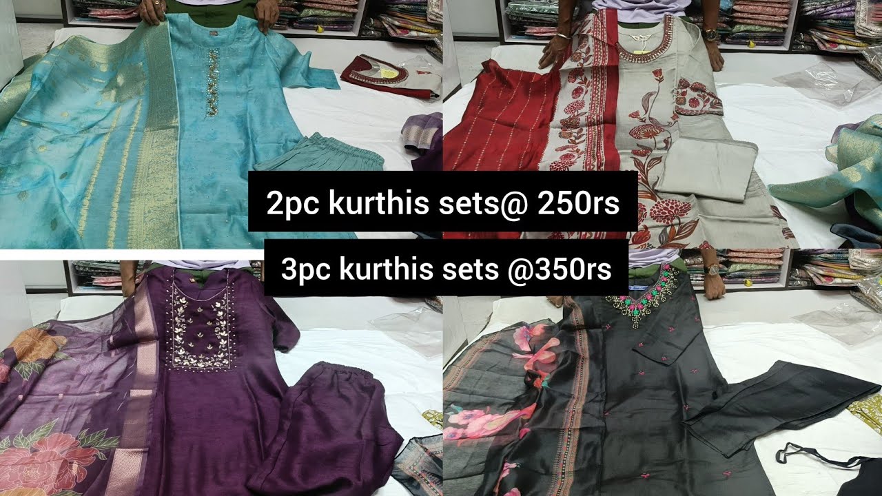 chikpete wholesale designer kurthis sets @250rs, co-ord sets|| single piece courier available