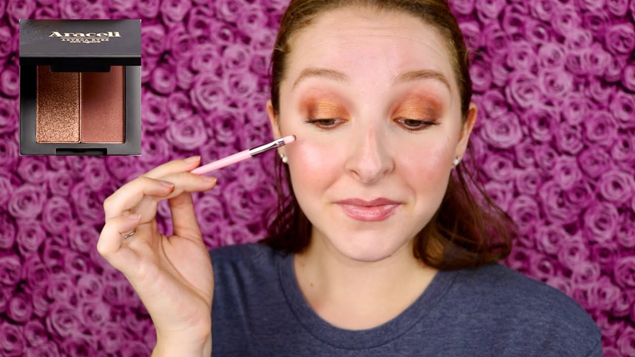 ARACELI BEAUTY Eyeshadow Duo in Copper & Chocolate Tutorial, Swatches