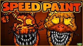 ► Jack-O-Bonnie & Jack-O-Chica - SPEEDPAINT - Five Nights at Freddy's 4 Pixel art