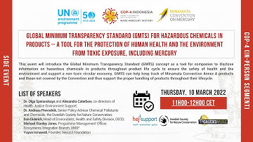 Pre-COP4.2 Side Event: Global Minimum Transparency Standard for hazardous chemicals in products