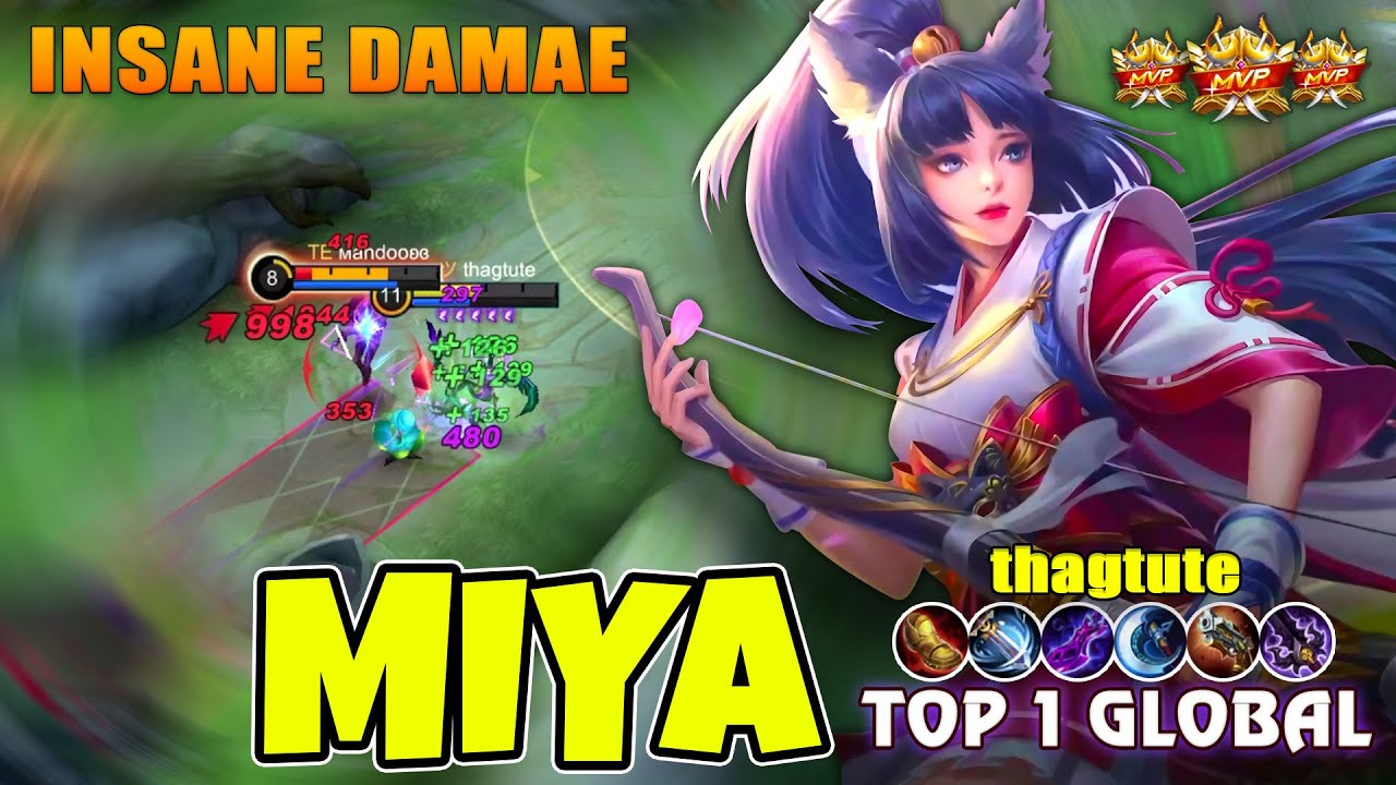 8700+ Match! Miya Best Build 2022 | Top 1 Global Miya Gameplay By thagtute- Mobile Legends