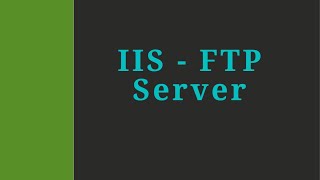 install iis and ftp on windows server