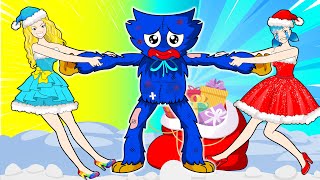 HUGGY WUGGY vs Elsa, Baby Bug - Merry Christmas! Spiderman &amp; Elsa Funny Cartoon Episodes