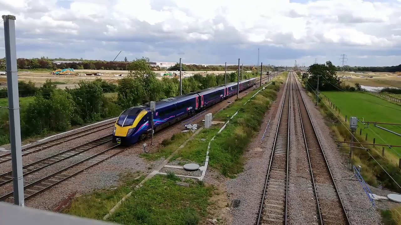 Trains at Maxey, Helpston and Marholm ECML 19.08.2019