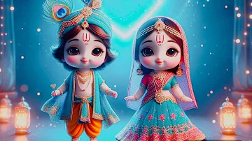 Radhe Krishna cartoon photo video song|radha krishna|krishna bhajan|krishna love Radha
