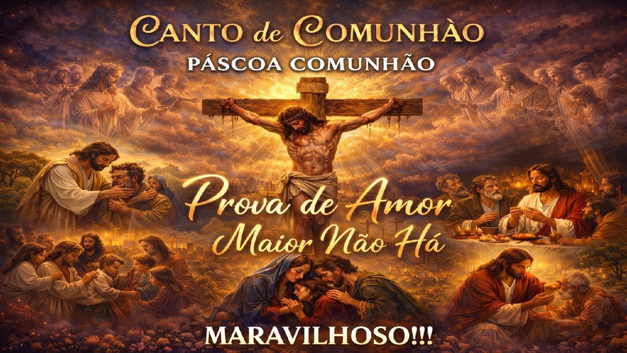 MUITO LINDO !!!  Prova de Amor Maior não Há  Comunhão Páscoa   CANTOS PÁSCOA 2026
