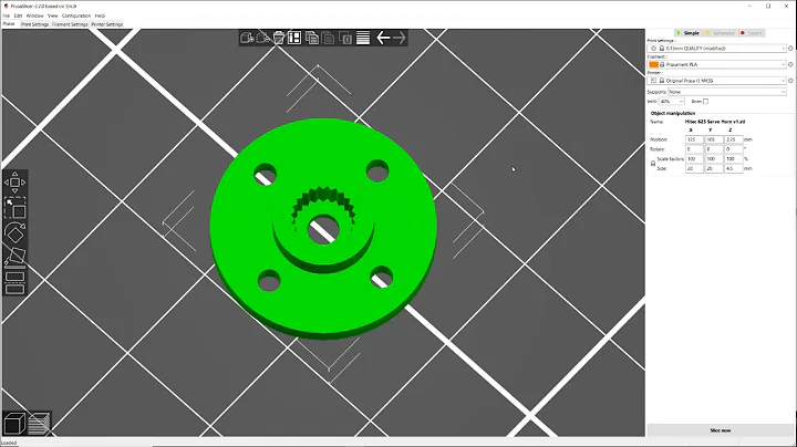 3D Print a Hitec HS-625MG Servo Horn