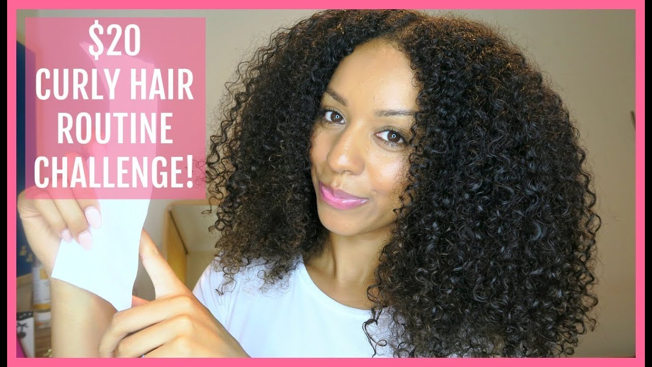 20 CURLY HAIR ROUTINE CHALLENGE / CHEAP WASH & GO! YouTube