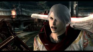 Devil May Cry 4: Dante (DMC1 Costume) vs Nero (Order Color Palette) 1st Battle Cutscene