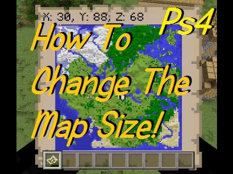 Minecraft Ps4 How To Change The Map Size Side By Side Comparison Youtube