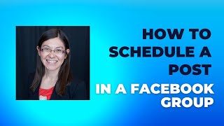 How to schedule a post in a private group on Facebook