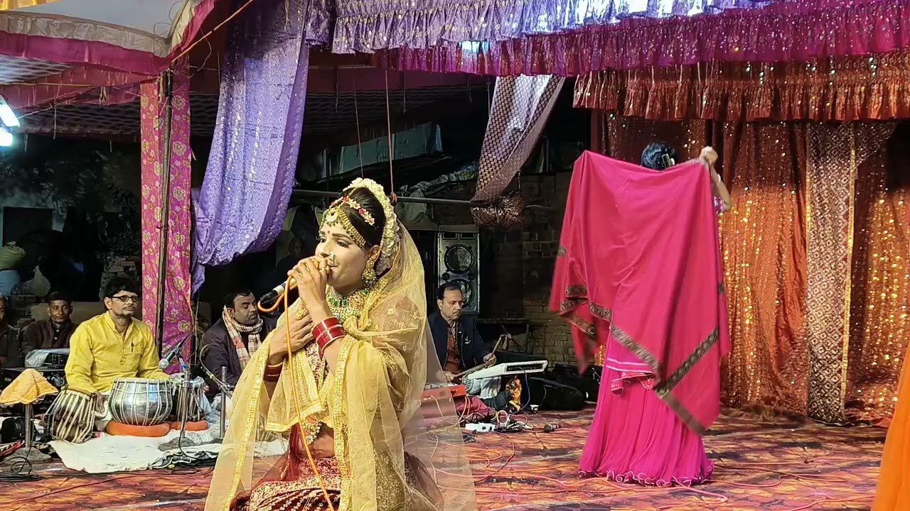 विशाल धनुष यज्ञ लीला ग्राम सुज़ौर कानपुर देहात में श्री सनी द्विवेदी जी द्वारा सीताजी का सुंदर अभिनय