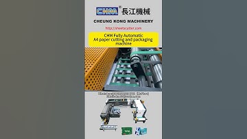 CHM Fully auto 2 rolls A4 cut size cutting and packaging production line running in Africa.