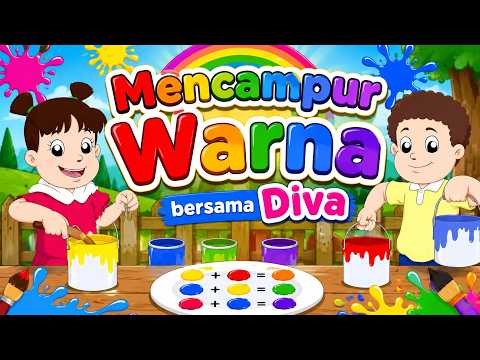 Learning to Mix Colors with Diva 🌈 | Learning Primary Colors & New Colors for Kids