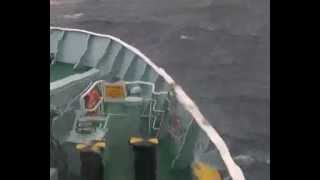 MV Clansman in Force 8 Gale