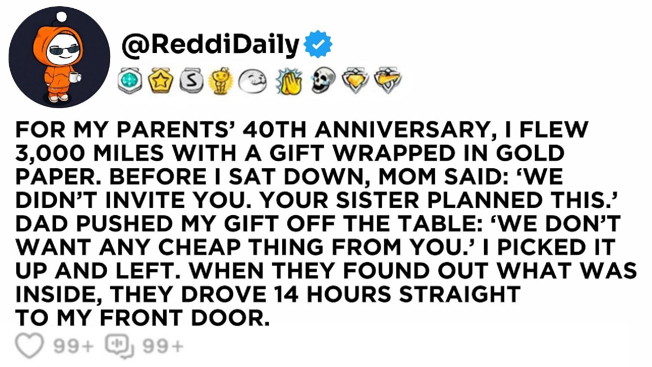 FOR MY PARENTS’ 40TH ANNIVERSARY, I FLEW 3,000 MILES WITH A GIFT WRAPPED IN GOLD PAPER. BEFORE I...