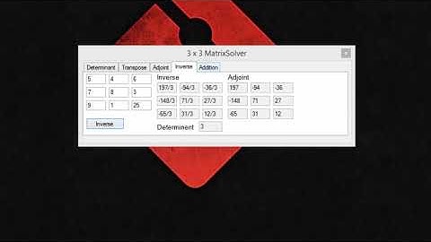 3X3 Matrix Solver in C# Windows Form