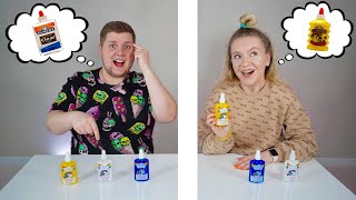 ТЕЛЕПАТИЯ СЛАЙМ ЧЕЛЛЕНДЖ 😯💔 Лизун из СлУчайныХ ингредиентов TWIN TELEPATHY SLIME CHALLENGE