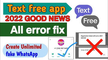Fake WhatsApp number | text free app problem | text free error 9029 | textfree  app all error Fix