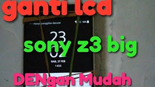 Cara mudah ganti lcd hp sony z3 big