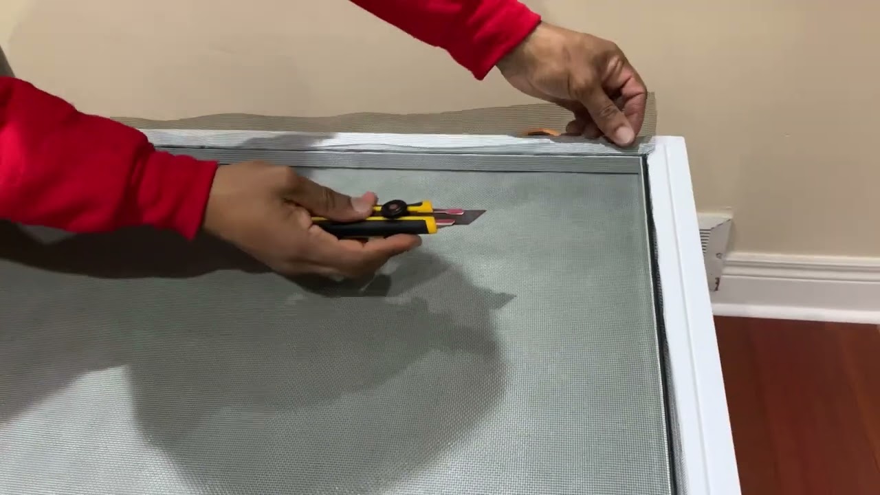 How to rescreen your sliding screen door.