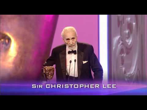 Christopher Lee receives Academy Fellowship on BAF...