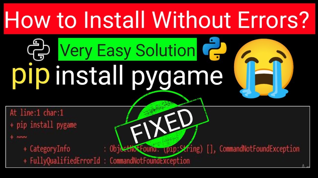How to Install Pygame in VS Code ? (No Errors🤫) - YouTube