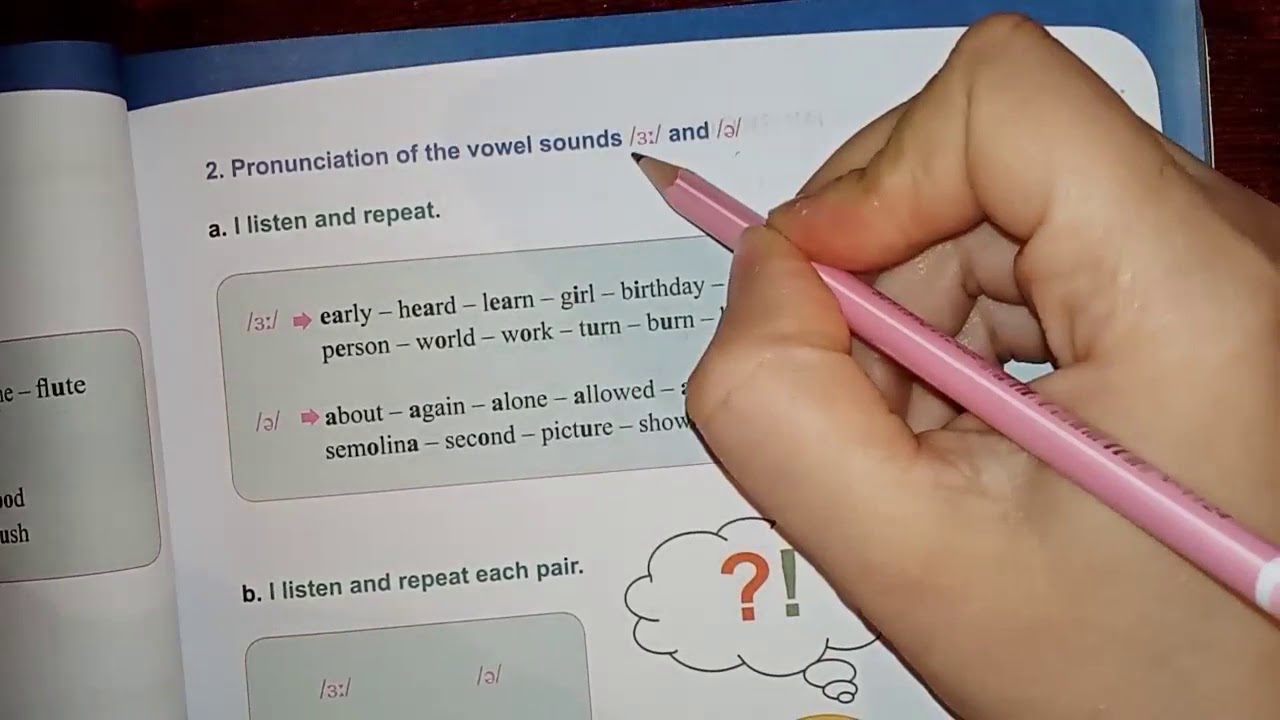 الثالثة متوسط شرح الاصوات صفحة 57 , 56 لغة انجليزية