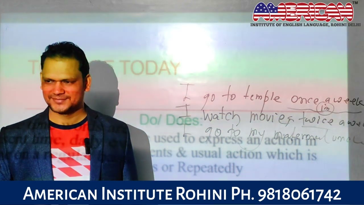 Use of Do/does | Part- 1 learn english at American Institute Rohini 