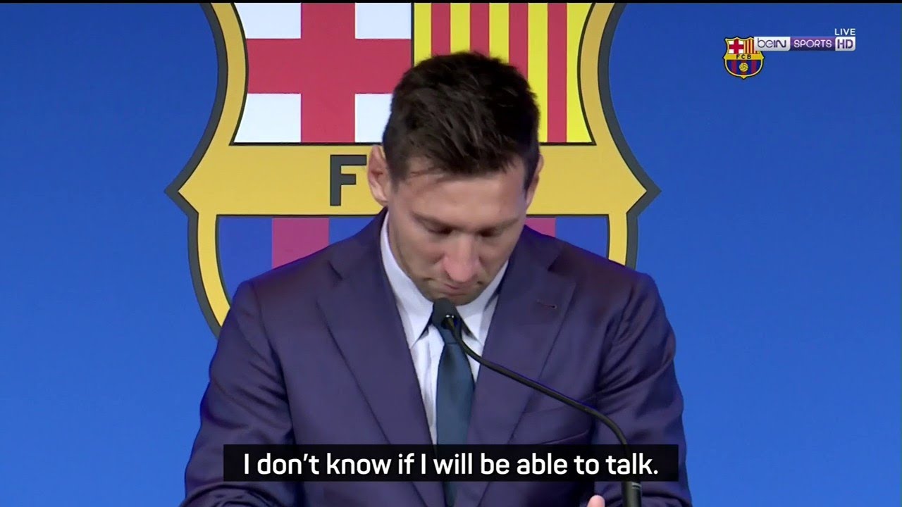 Messi's farewell press conference - YouTube
