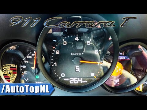 Porsche 911 Carrera T 0-264km/h ACCELERATION By AutoTopNL