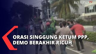 Ricuh! Massa Demo di Depan Kantor DPP PPP Terlibat Aksi Kejar-Kejaran