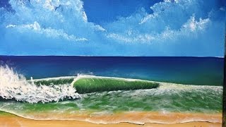 painting paint easy acrylics acrylic tutorial tutorials beginners ocean paintings waves beach wave watercolor simple canvas step beginner cotton steps