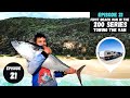 DOUBLE ISLAND BEACH CAMPING trip | 200 SERIES LANDCRUISER towing the van | FISHING | SURFING - Ep 21