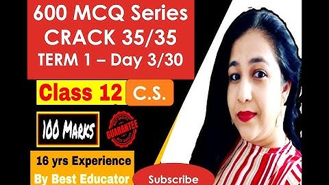Day 3 /30 of 600 MCQ Series , Mission 35/35 Cbse Class 12 Computer Science Term1 exam #cbse #cs